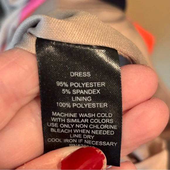 NWT Jessica Howard Front Crossover Dress in Navy/Multi, size 12P, Office Church - Picture 8 of 10